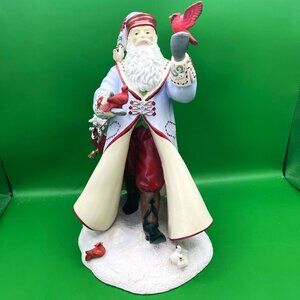Lenox "A Christmas Traveler" Santa Claus Figurine Lynn Bywaters Cardinal Birds